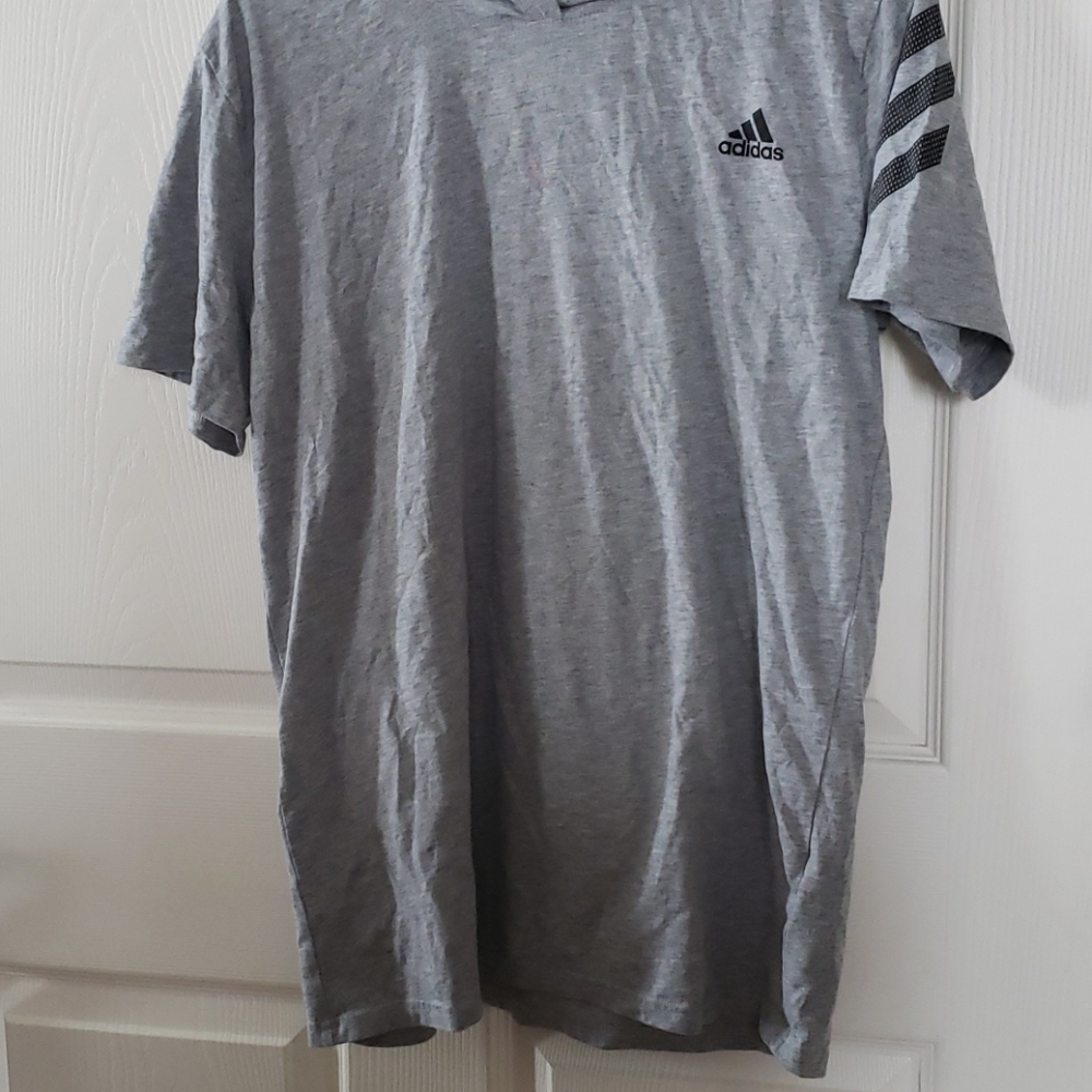 Adidas short sleeve hoodie tshirt